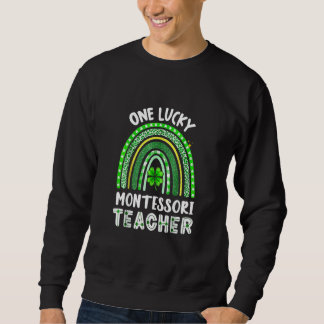 Sweatshirt Funky One Lucky Montessori Enseignant Rainbow St P