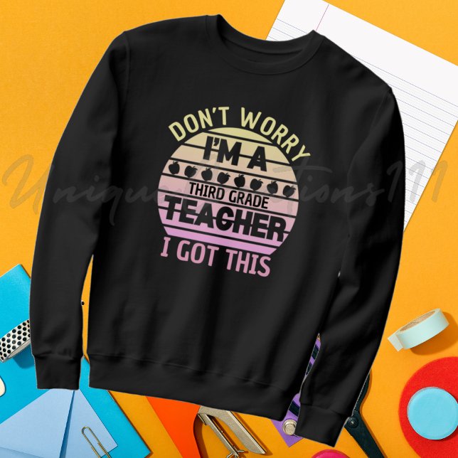 Sweatshirt Funky Teacher Grade Vous Enseignez (Créateur téléchargé)