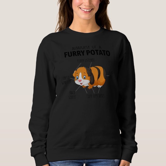 Sweatshirt Funny Anatomy Of A Furry Potato Guinea Pig Lover G (Devant)