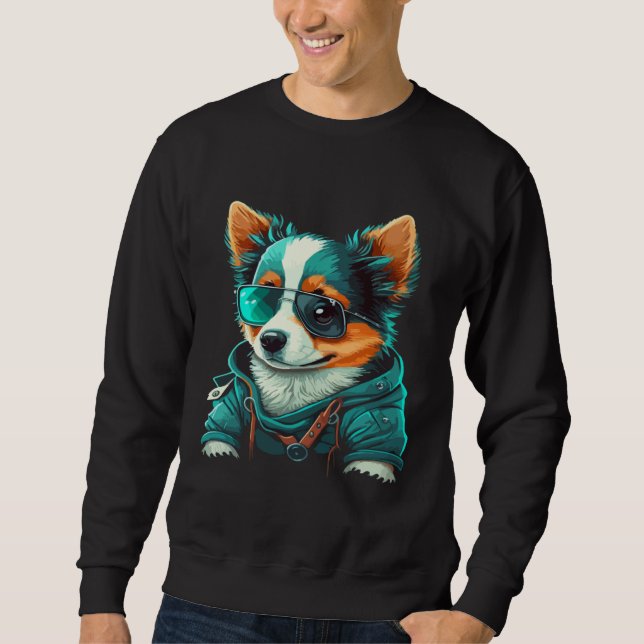 Sweatshirt Funny Animals Dog Cat Owl Fox Cute 3 (Devant)