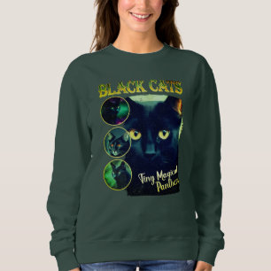 Sweatshirt Funny Black Amoureux des chats Faux Bootleg 90s Gr