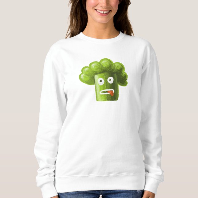 Sweatshirt Funny Broccoli Crazy Plante végétarien Vegetarian (Devant)