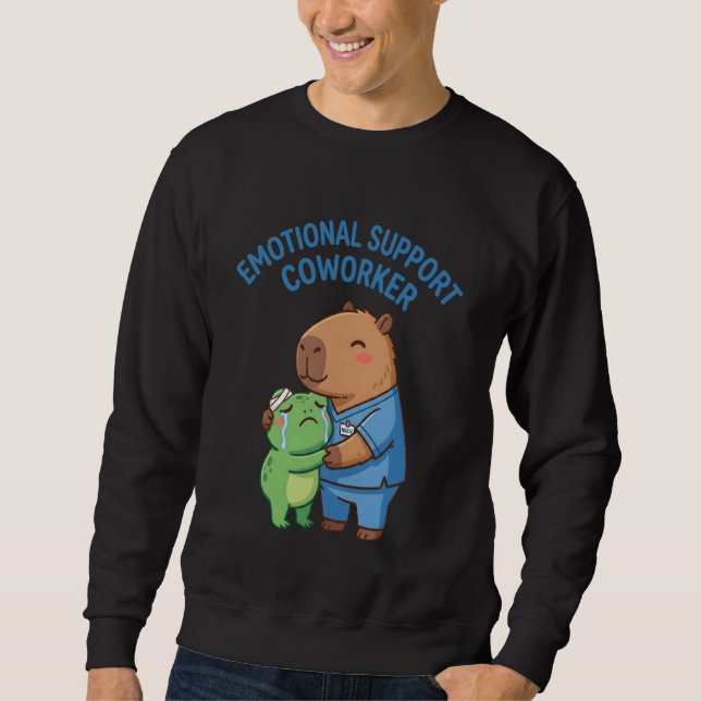 Sweatshirt Funny Capybara Nurse Emotional Coworker Support Fr (Devant)