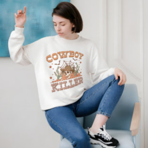 Sweatshirt Funny Cowboy Killer Western Retro Éffrayant