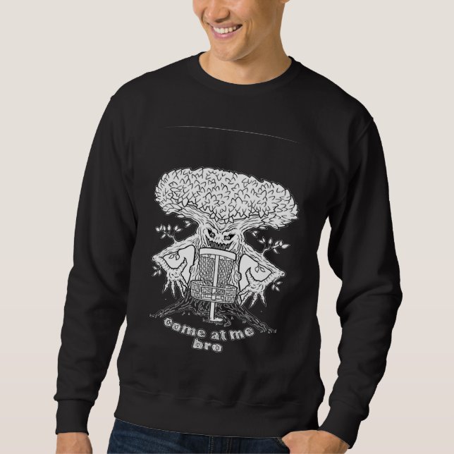 Sweatshirt Funny Disc Golf Stupid Tree Distressed Ultimate Fr (Devant)