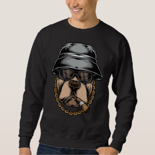 Sweatshirt Funny Gangsta Pitbull