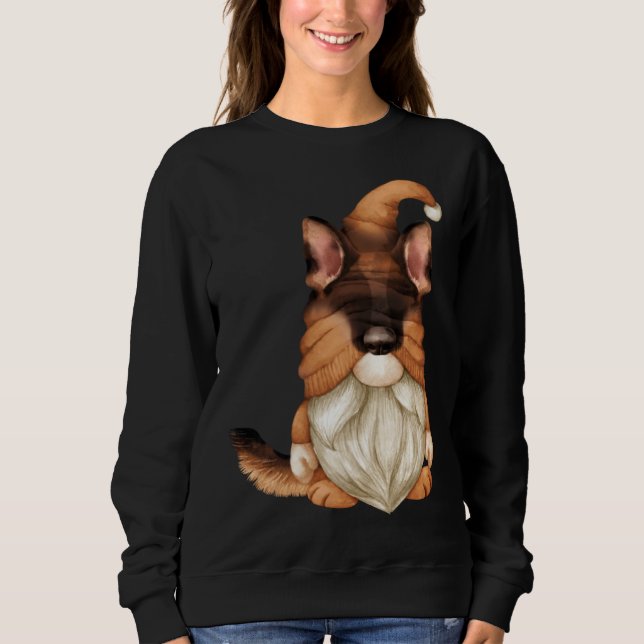 Sweatshirt Funny Gnome In German Shepherd Costume For Men Dog (Devant)