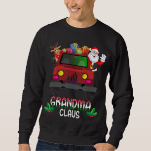 Sweatshirt Funny Grand-mère Claus Camion de Noël Père Noël Re