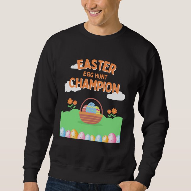 Sweatshirt Funny Happy Easter Egg Hunt Cute Bunny Ears Sister (Devant)