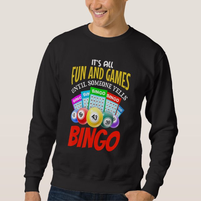 Sweatshirt funny lucky Bingo Outfit for Gambling Fans Retirem (Devant)