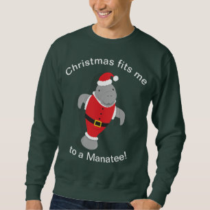 Sweatshirt Funny Manatee Père Noël Noël