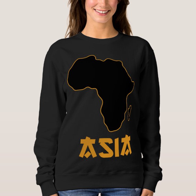 Sweatshirt Funny Mixed Up Africa Asia 4 (Devant)