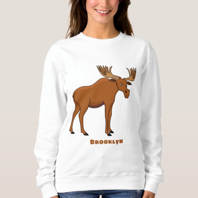 Sweatshirt Funny moose (Devant)