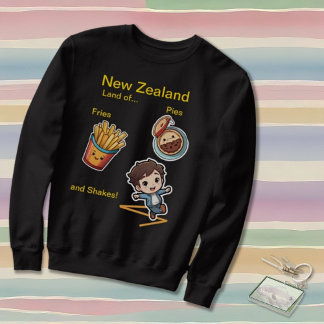 Sweatshirt Funny NZ Land of Pies Fries & Shakes