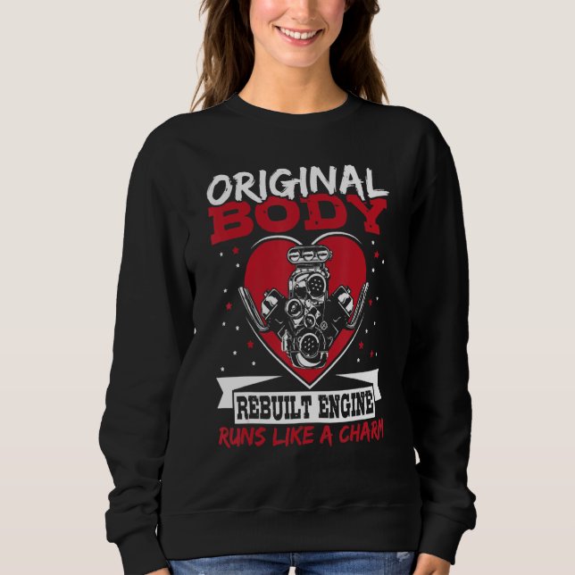 Sweatshirt Funny Open Heart Surgery, Original Body Rebuilt En (Devant)