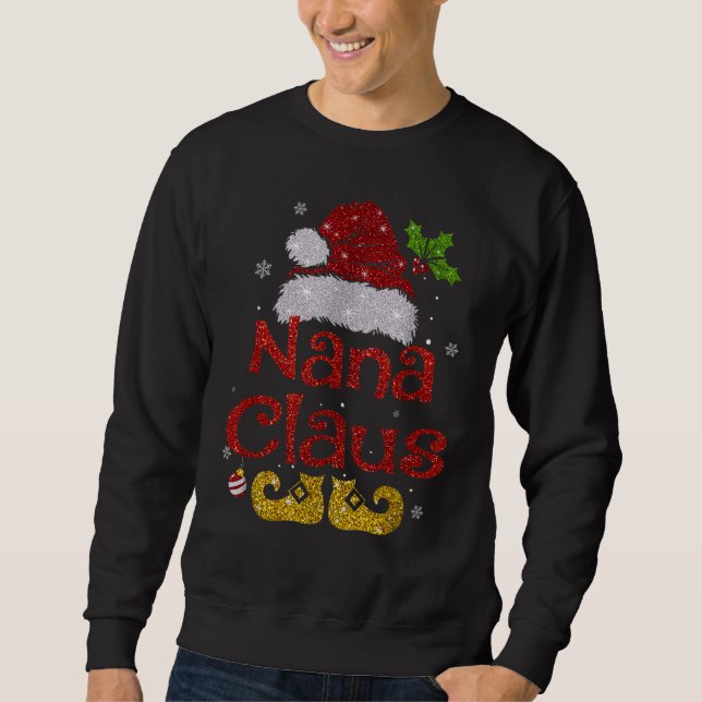 Sweatshirt Funny Père Noël Nana Claus Famille de Noël (Devant)