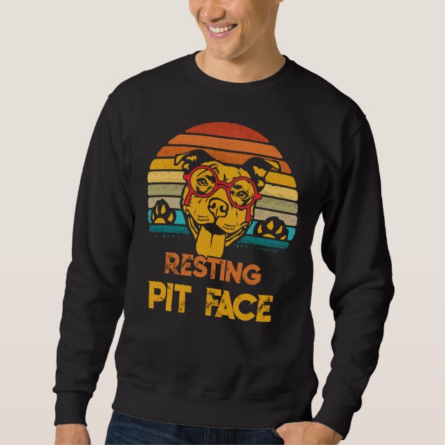 Sweatshirt Funny Pitbull (Devant)