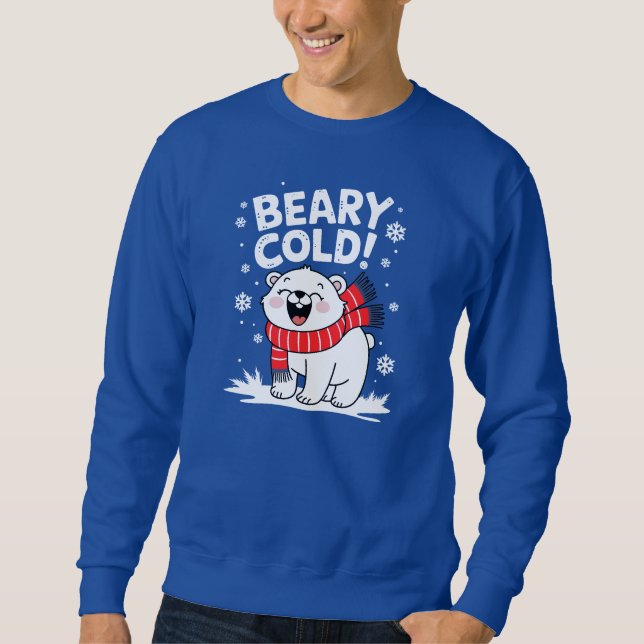 Sweatshirt Funny Polar Beary Cold Christmas (Devant)