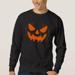 Sweatshirt Funny Pumkin Face Orange Effrayant Halloween Jack
