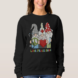Sweatshirt Funny Retro Gnome Nurse