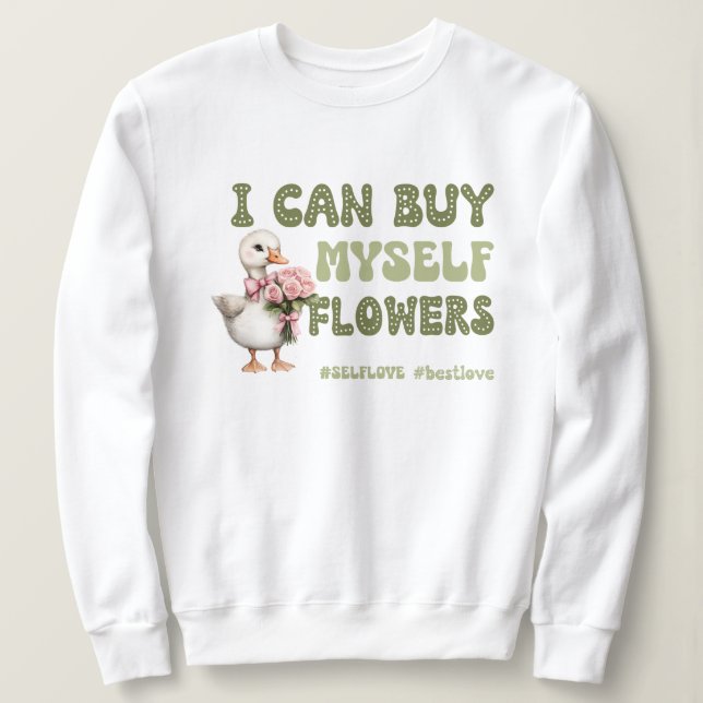 Sweatshirt Funny Saint Valentin Amour de soi (Design devant)