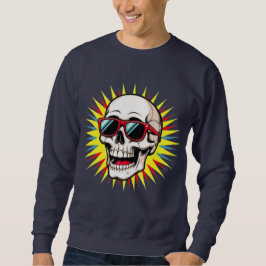 Sweatshirt **Funny Skull With Sunglasses – Cartoon Laughing S