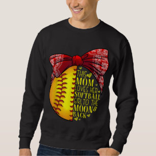 Sweatshirt Funny Softball Cadeau Maman Femmes Pitcher Catcher