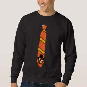 Sweatshirt Funny Thanksgiving Cravate Turquie Graphisme minim