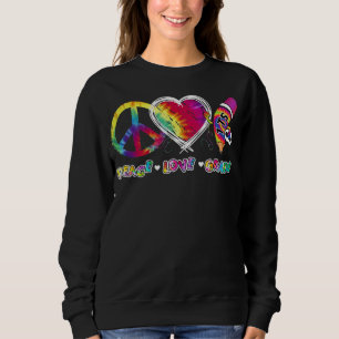 Sweatshirt Funny Tie Dye Student Teacher Peace Love 1st