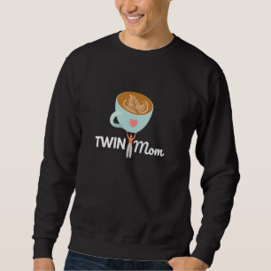 SWEATSHIRT FUNNY TWIN MOM OUTFIT IDÉE MOMMY OU MAMA QUI AIME