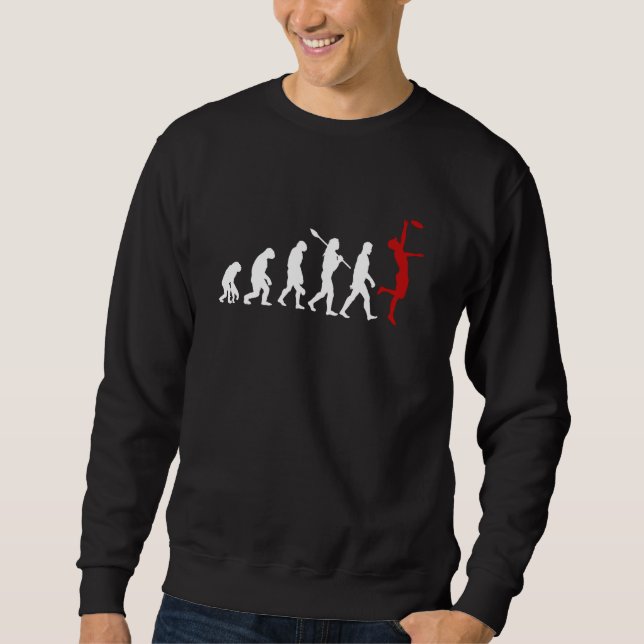 Sweatshirt Funny Ultimate Frisbee Evolution Flying Disk Golf (Devant)