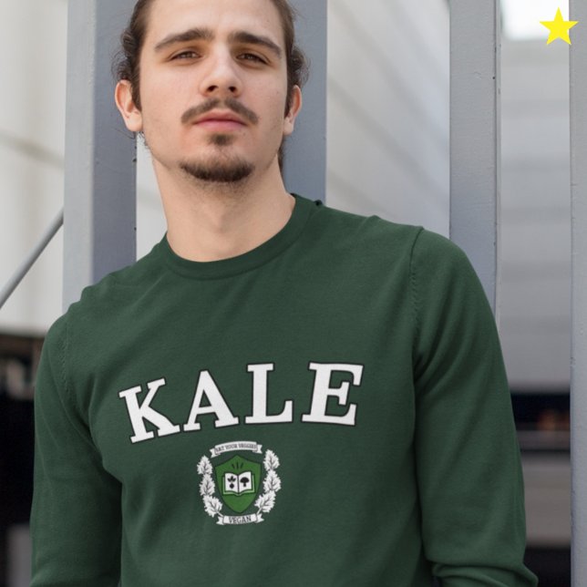 Sweatshirt Funny Vegan Kale University Logo (Créateur téléchargé)