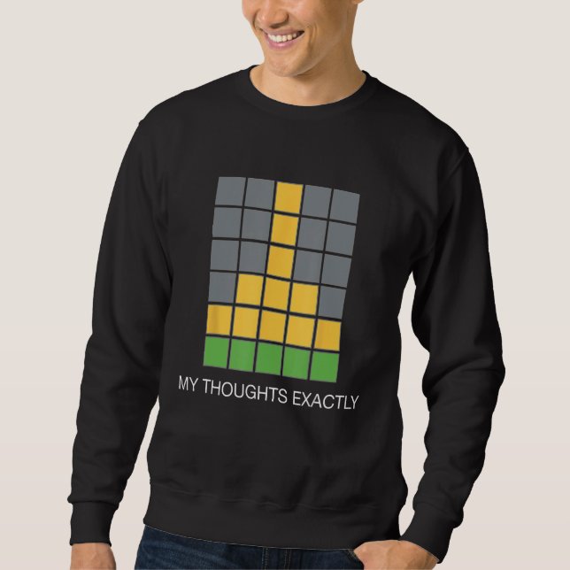 Sweatshirt Funny Wordle Middle Finger, 66 Winner, mot en lign (Devant)