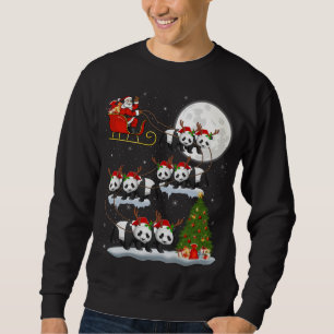 Sweatshirt Funny Xmas Éclairage Arbre Père Noël équitation Pa