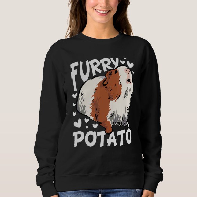 Sweatshirt Furry Potato Graphic Guinea Pig Owner Pet Cavy Ani (Devant)