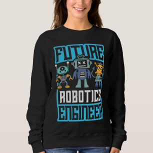 Sweatshirt Futur ingénieur en robotique pour un ingénieur ou