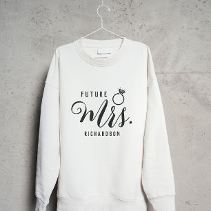 Sweatshirt Futur Mme Bride, Fiancé Fiançailles Cadeau personn