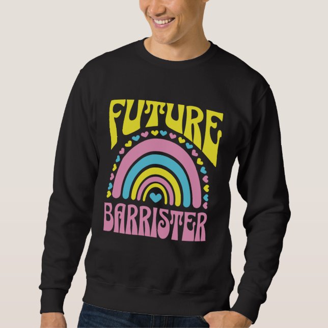 Sweatshirt Future Barrister Bright Retro Rainbow Barristers T (Devant)
