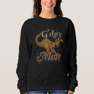 Sweatshirt G Day Mate Cute Aussie Kangaroo Animal Australie