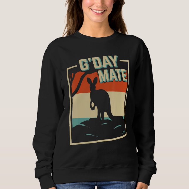 Sweatshirt G Day Mate GDay Australian Kangaroo Aussie 1 (Devant)