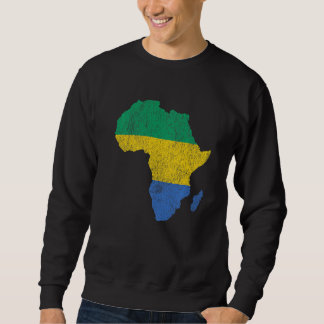 Sweatshirt Gabon Drapeau Afrique Continent Silhouette Cadeau