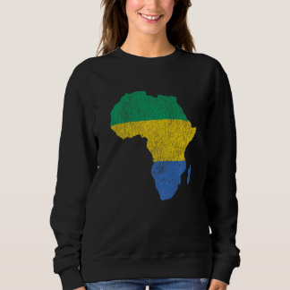 Sweatshirt Gabon Drapeau Afrique Continent Silhouette Cadeau