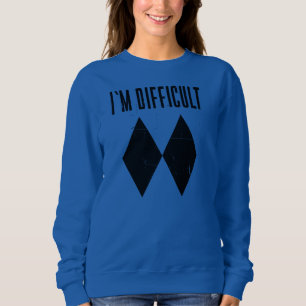 Sweatshirt Gag de ski mignon Je suis difficile pistes d'hiver