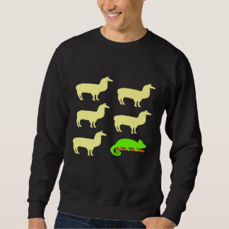 Sweatshirt Gag Llama Llama Llama Llama Llama Chameleon