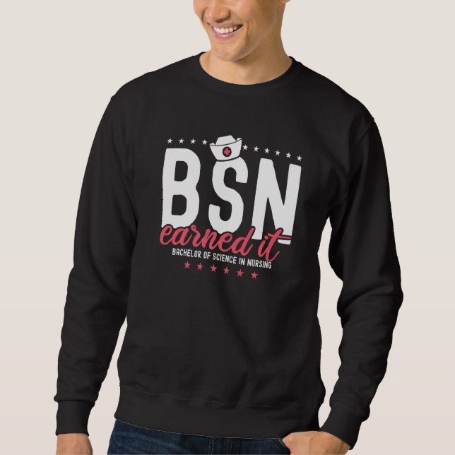 Sweatshirt Gagné Il Infirmière Bsn Rn Bacheliers De Science E (Devant)
