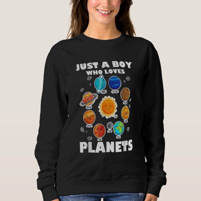 Sweatshirt Galaxy Boys Astronomy Solar System Space Science (Devant)