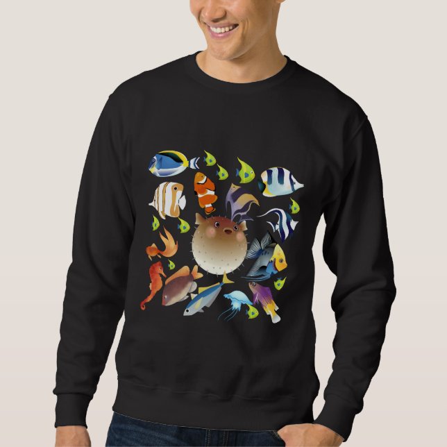 Sweatshirt Galerie de poissons (Devant)