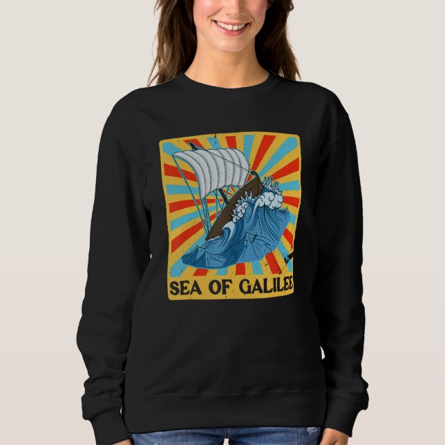 Sweatshirt Galilee seas storms religious Christians Christian (Devant)
