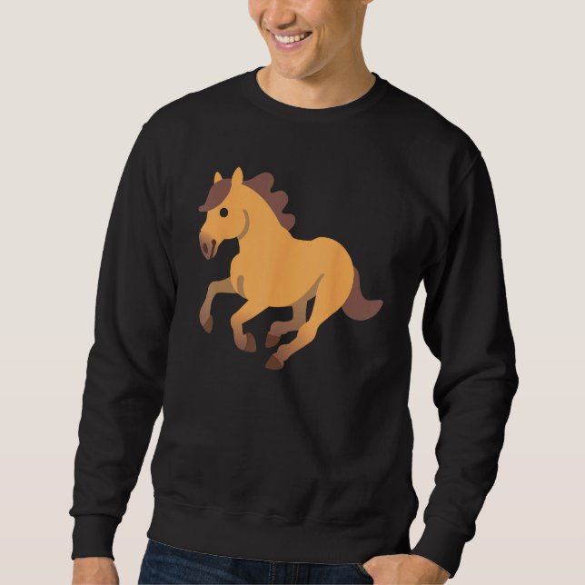 Sweatshirt Galloping Horse Racehorse Costume (Devant)