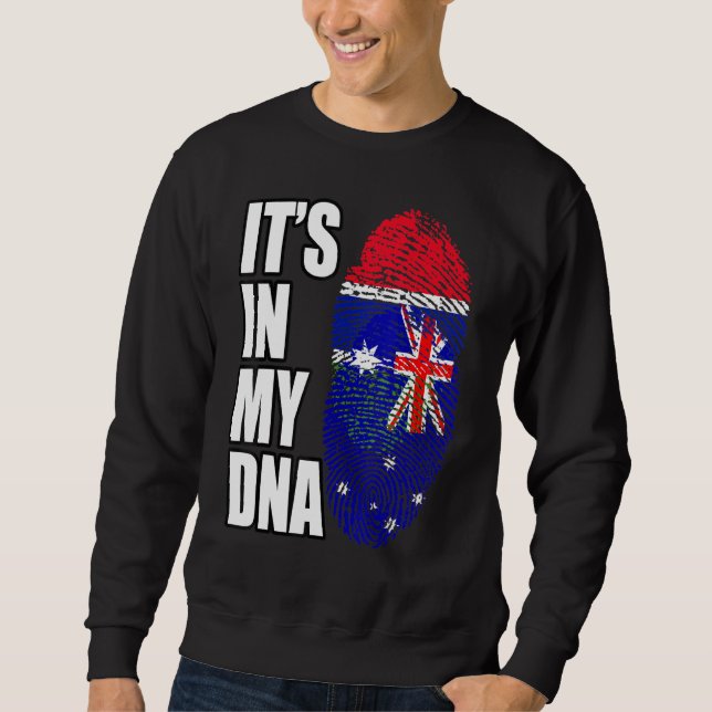 Sweatshirt Gambienne Et Australienne Mélangent L'ADN Flag Her (Devant)